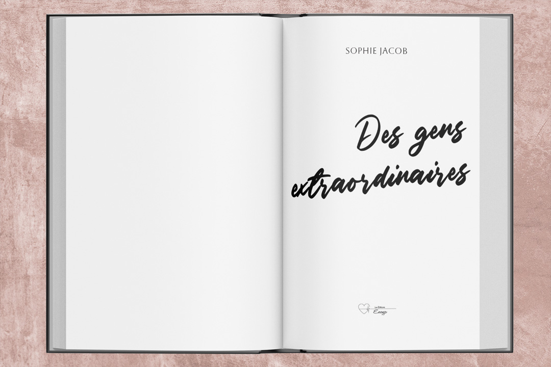Couverture roman et mise en page: Des gens extraordinaires de Sophie Jacob