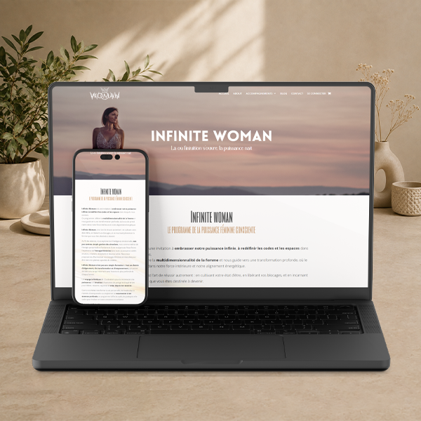 Présentation d’un accompagnement de coaching féminin Wow Woman sur ordinateur et mobile