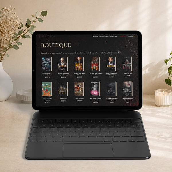 Boutique en ligne de l’autrice Ecoffet M. Scarlett présentant ses romans