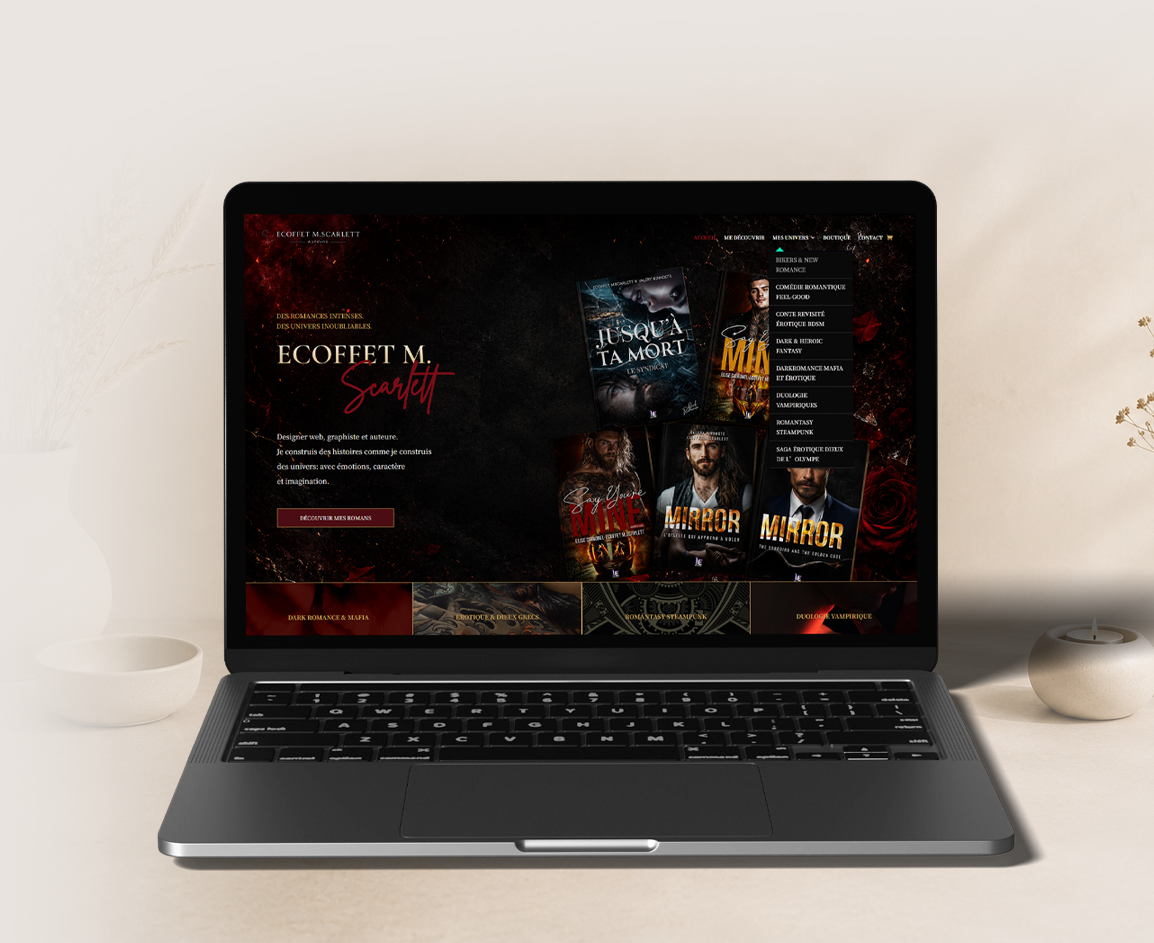 Site internet d’autrice – Ecoffet M. Scarlett