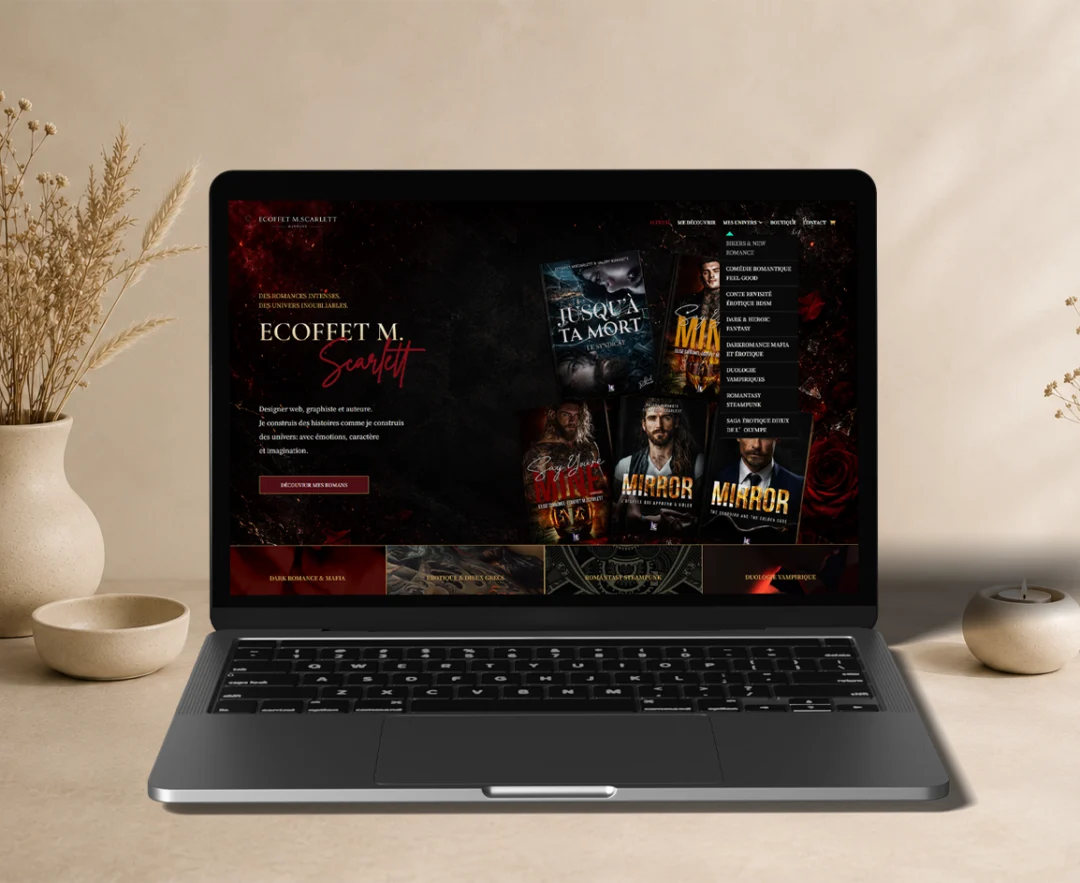 Site internet pour auteur | Projet Ecoffet M. Scarlett