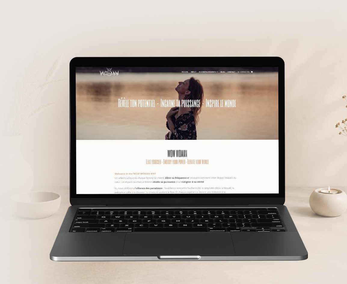 Création du site internet Wow Woman, coaching féminin et bien-être dans le Var