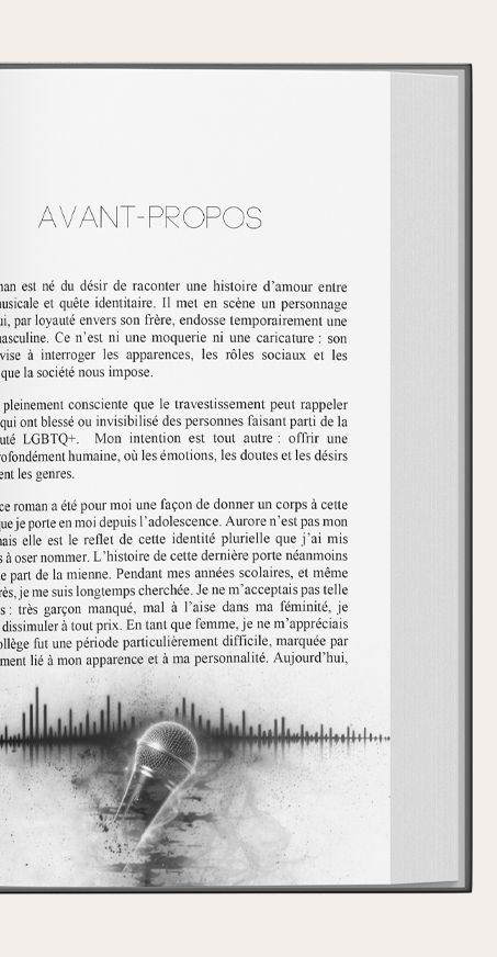 Exemple de mise en page intérieure d’un livre avec avant-propos illustré