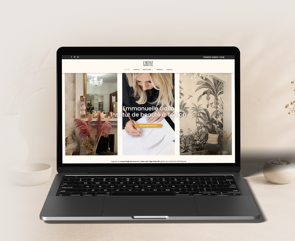 Refonte du site internet de l’Institut Emmanuelle Gallo, institut de beauté à Toulon
