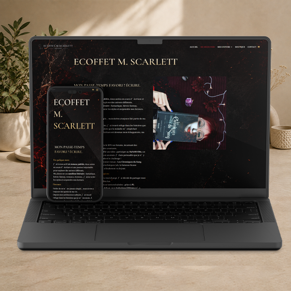 Site internet d’autrice – Ecoffet M. Scarlett