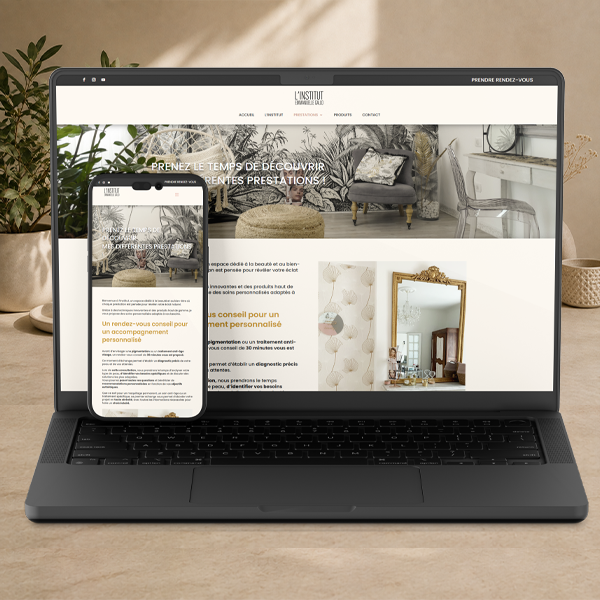 Site internet responsive de l’Institut Emmanuelle Gallo à Toulon sur ordinateur et mobile
