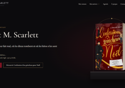Site internet pour auteur | Projet Ecoffet M. Scarlett