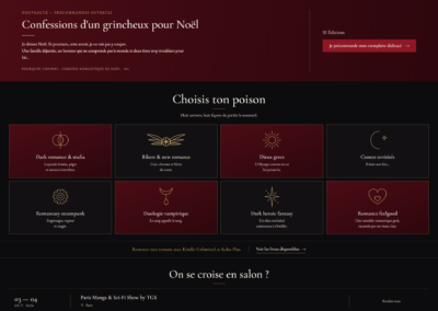 Site internet pour auteur | Projet Ecoffet M. Scarlett