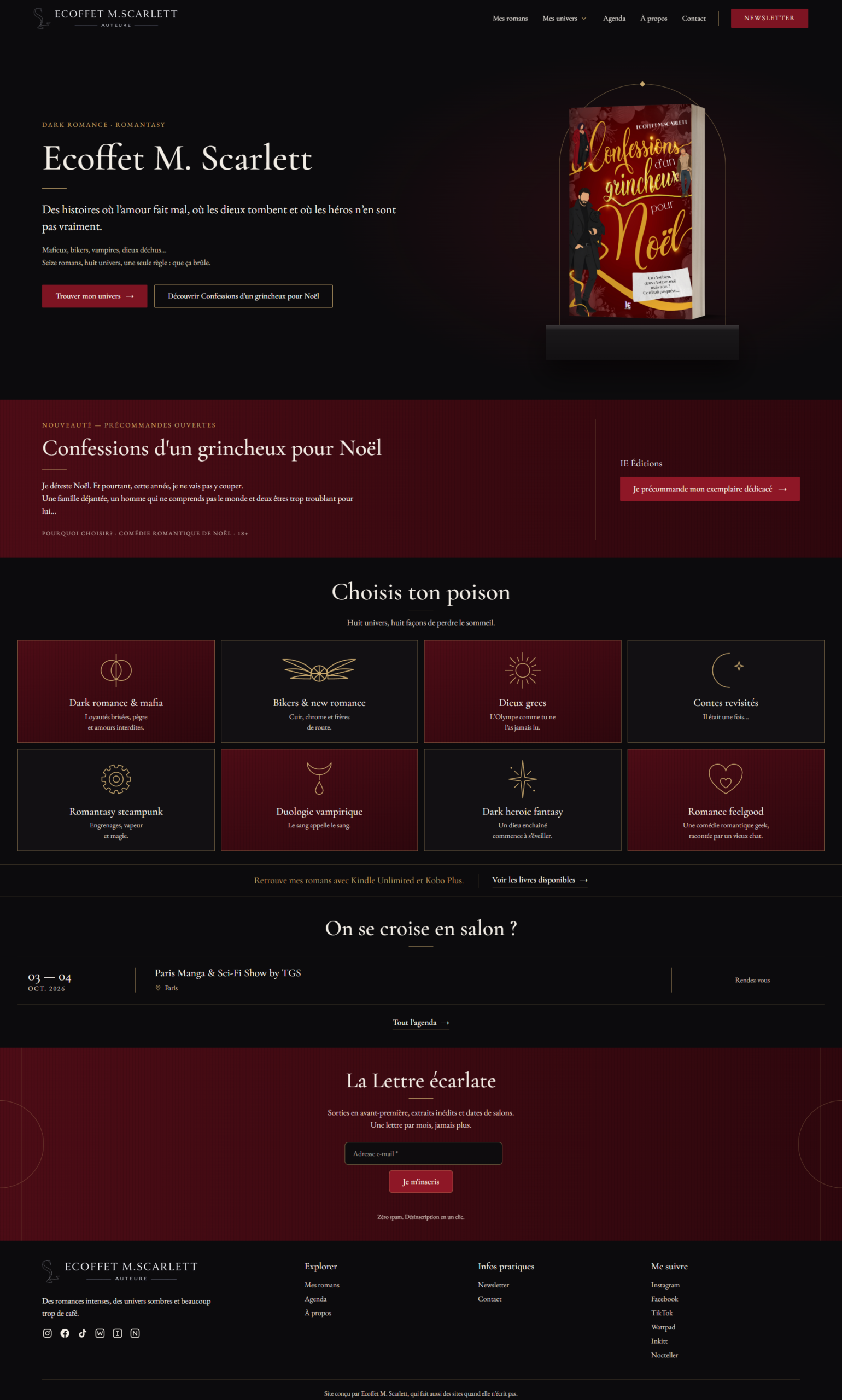 Site internet de l’autrice Ecoffet M. Scarlett